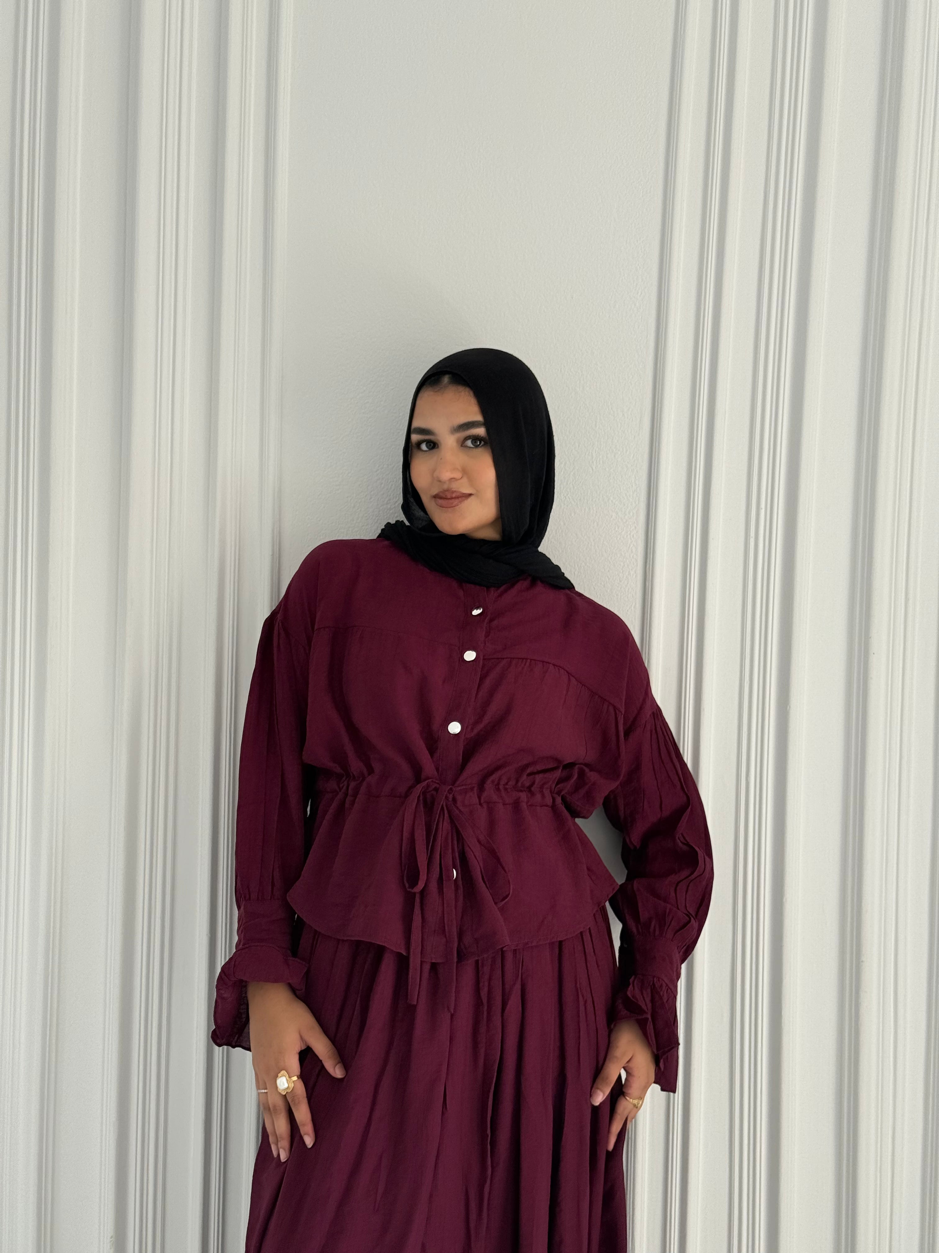 jamila set (burgundy)
