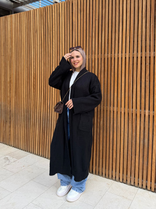 Black cardigan