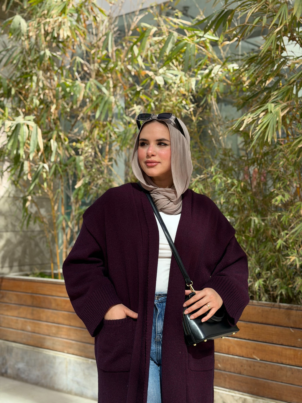 Burgandy cardigan