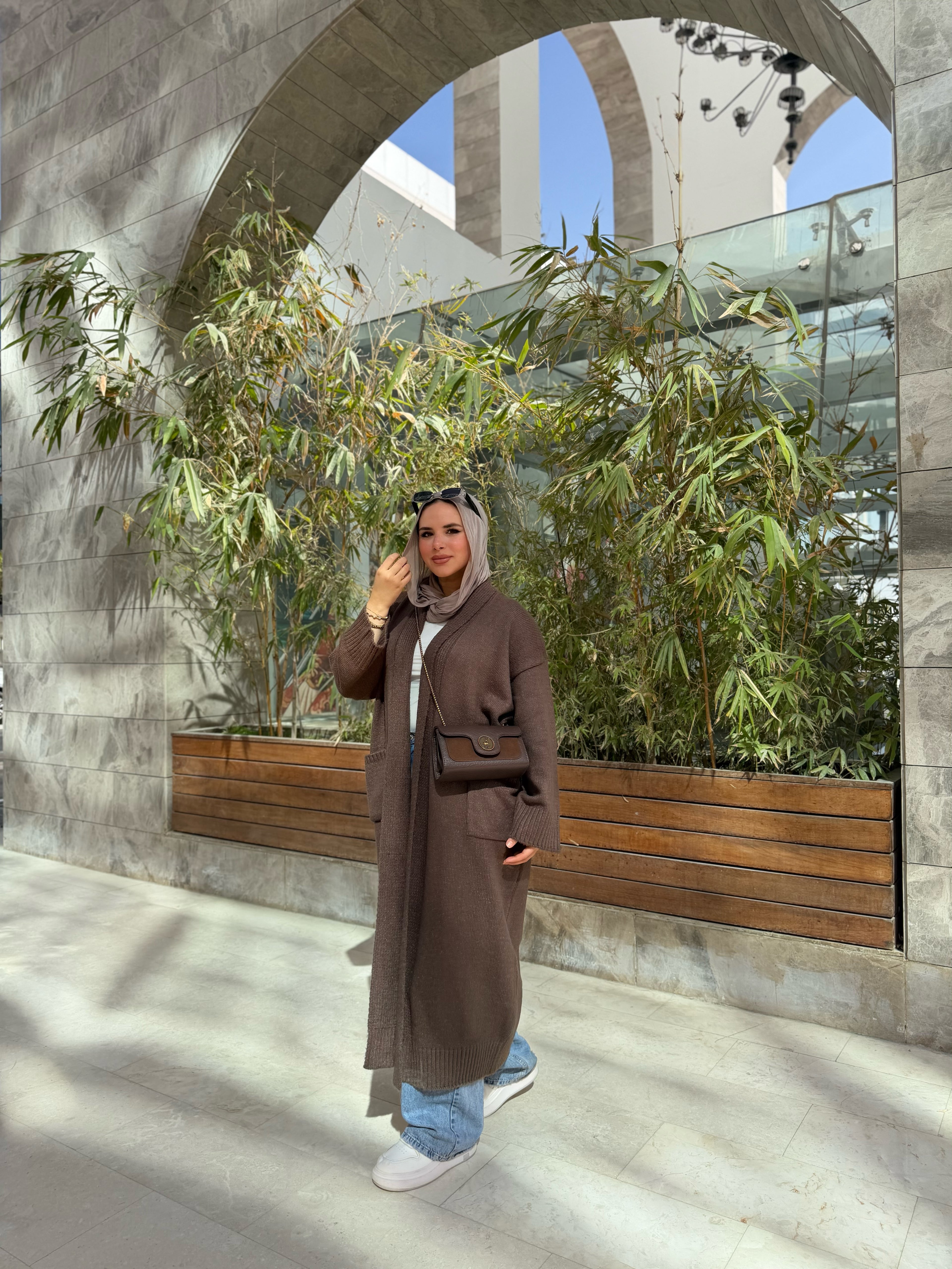 Brown cardigan
