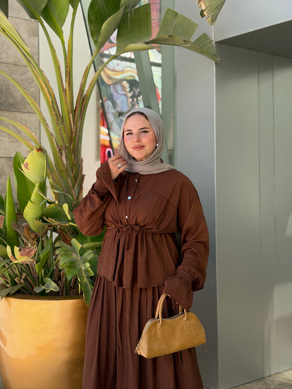 JAMILA SET ( BROWN )