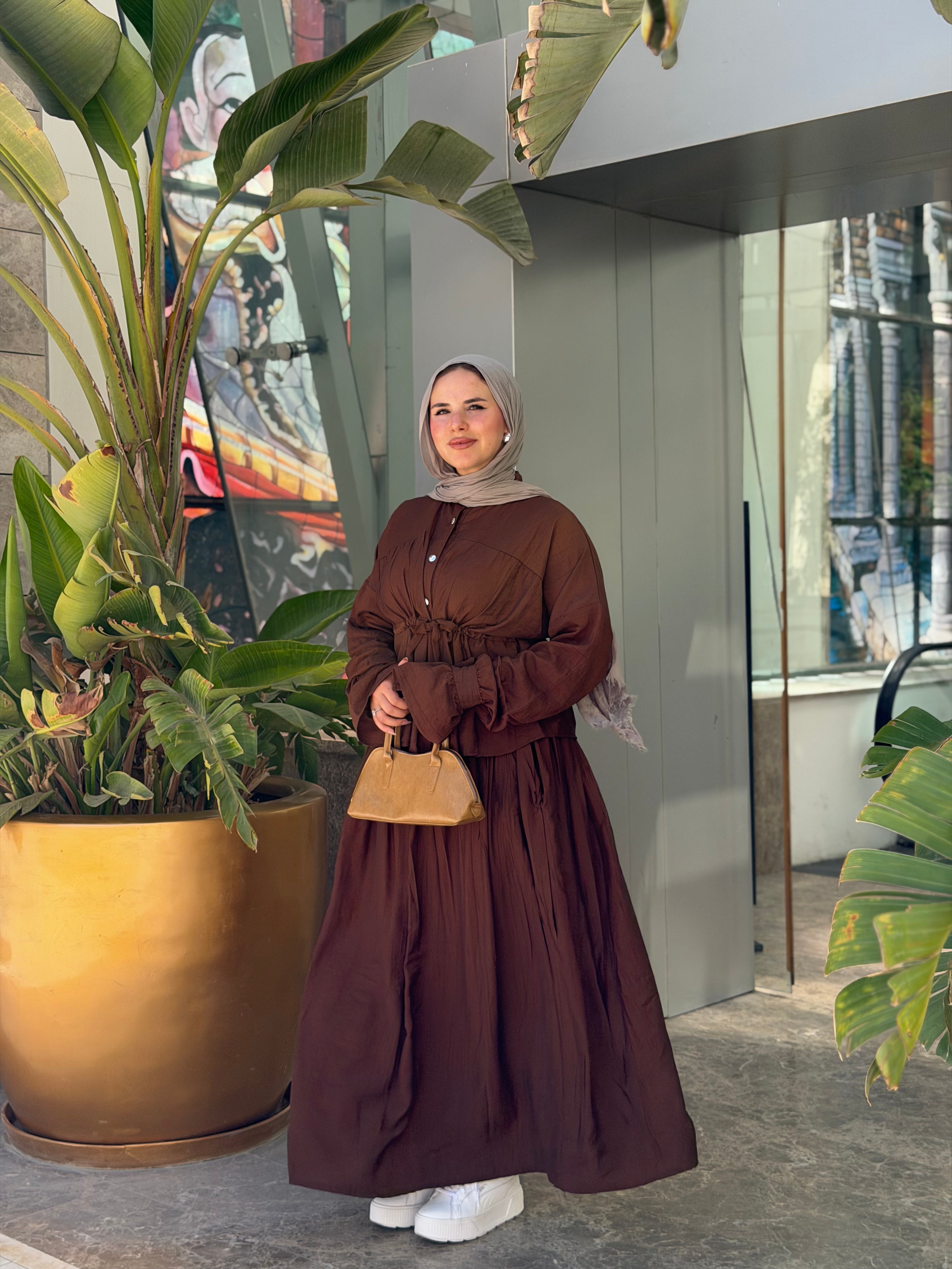 JAMILA SET ( BROWN )