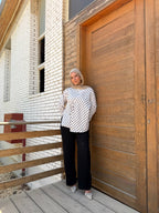 dana blouse ( White polka dots )