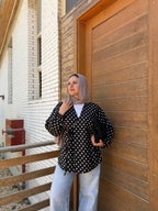 dana blouse ( Black polka dots )