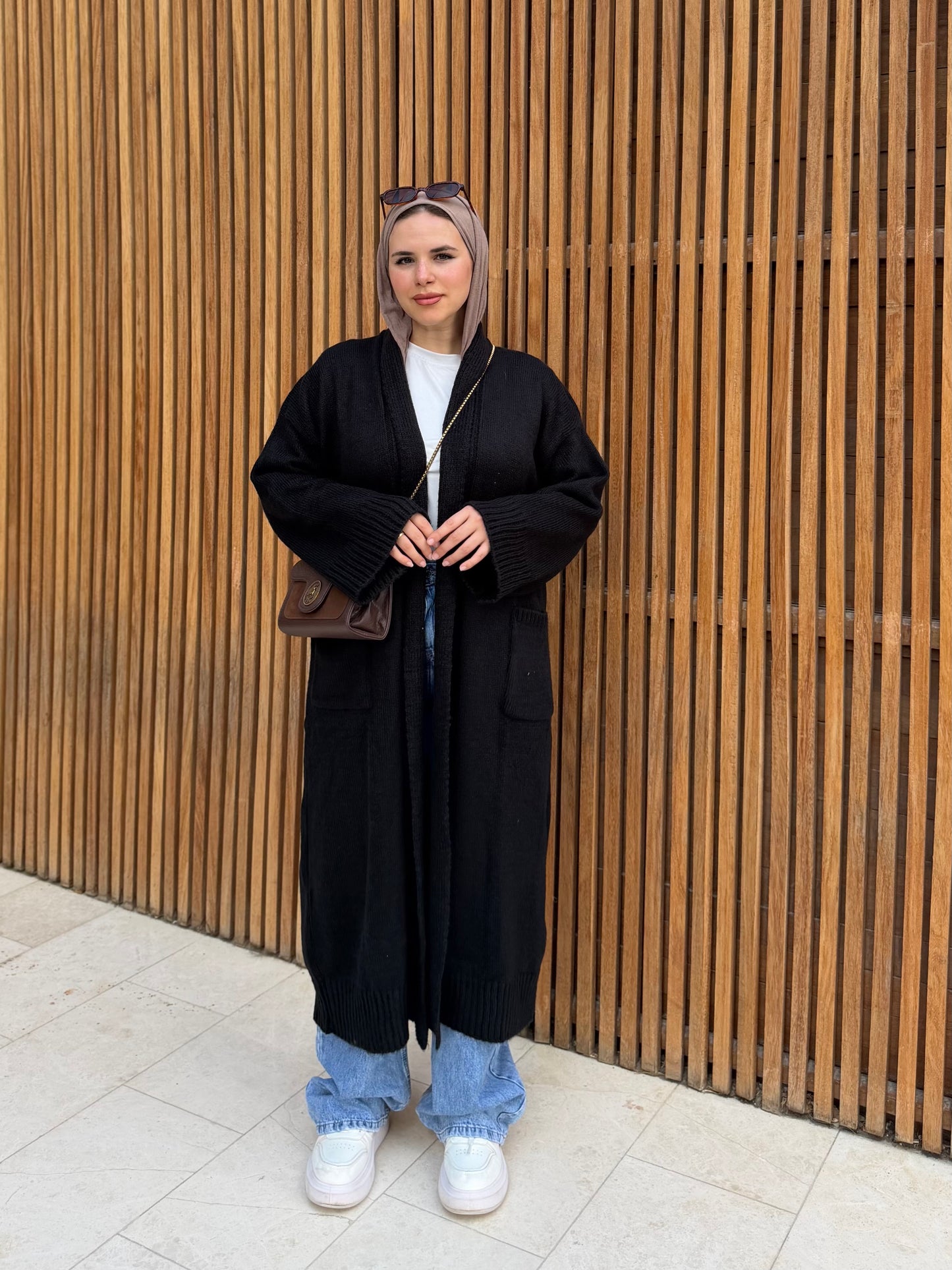 Black cardigan