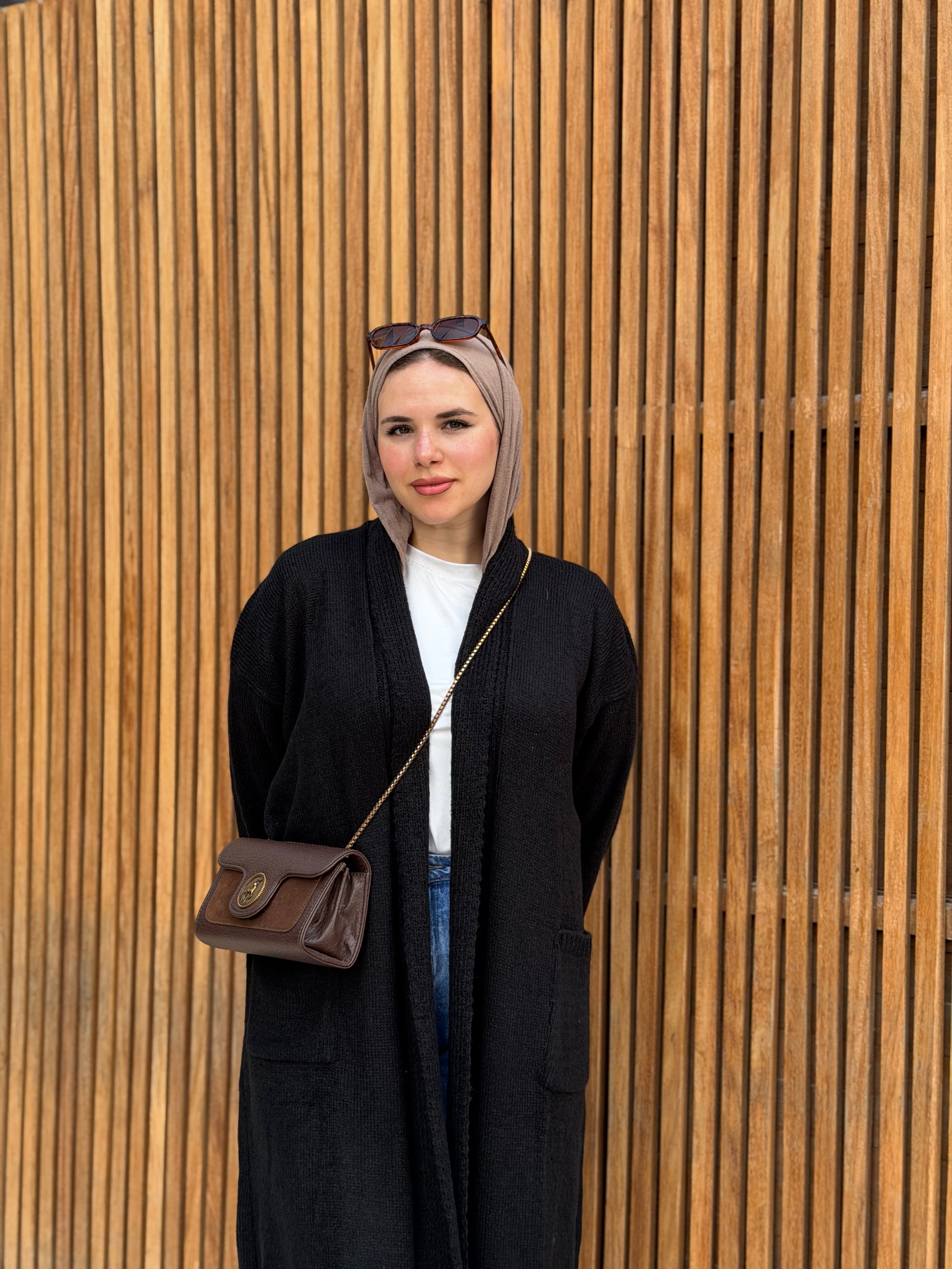 Black cardigan