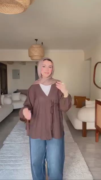 dana blouse ( brown)